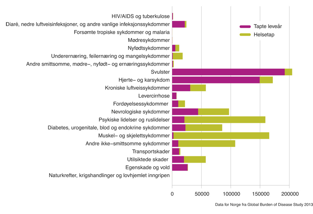Sykdomsbyrde - fra stortingsmelding