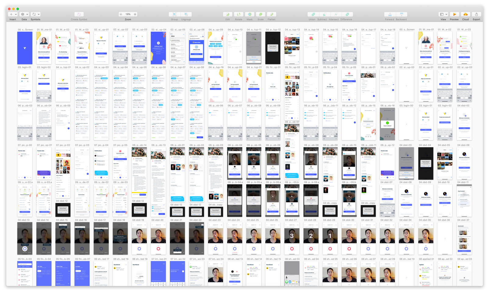 interview mobile app design