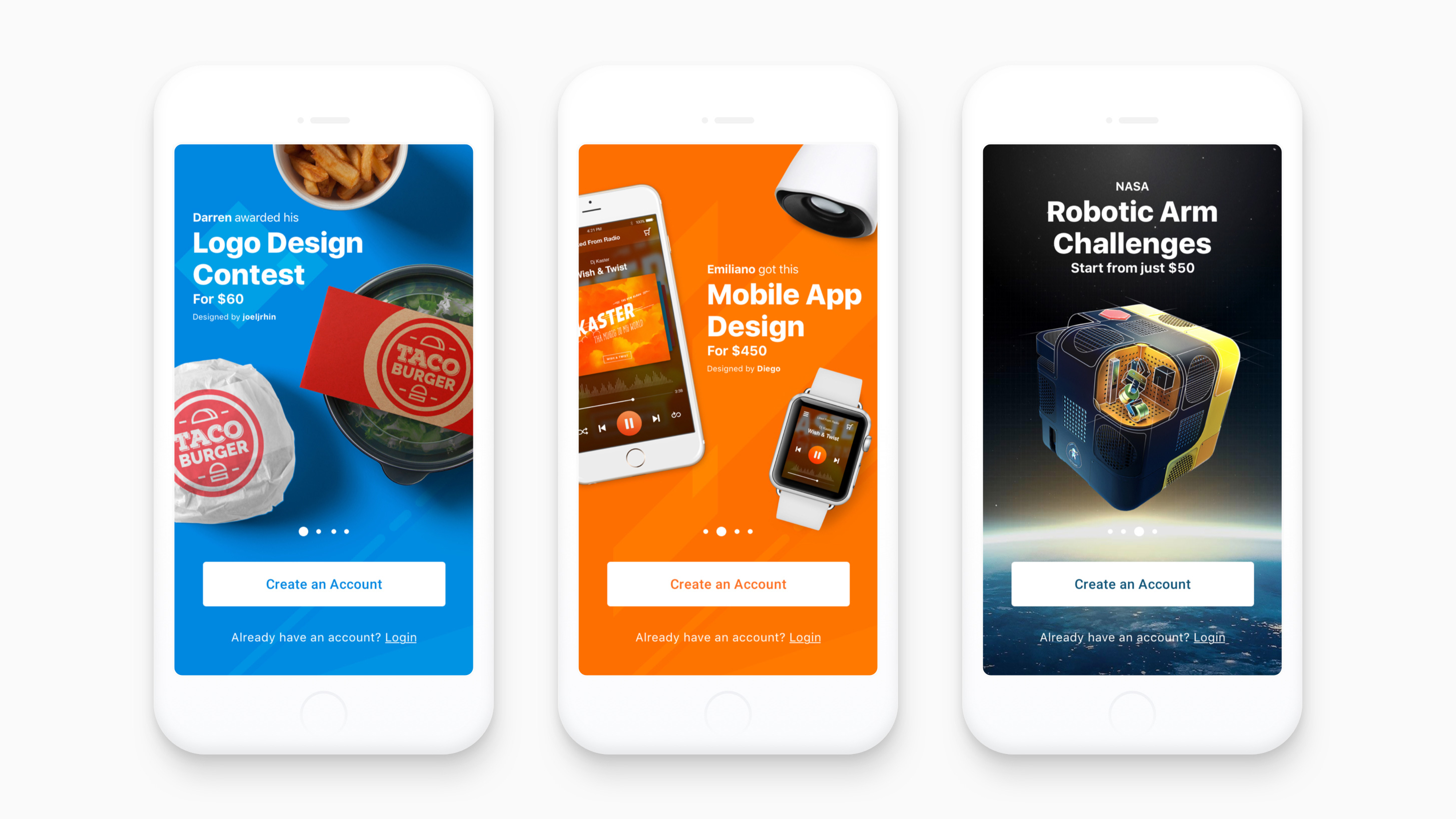 Freelancer Mobile App Design