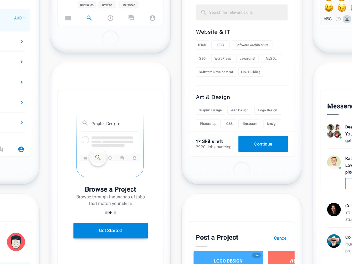 Freelancer Mobile App Design