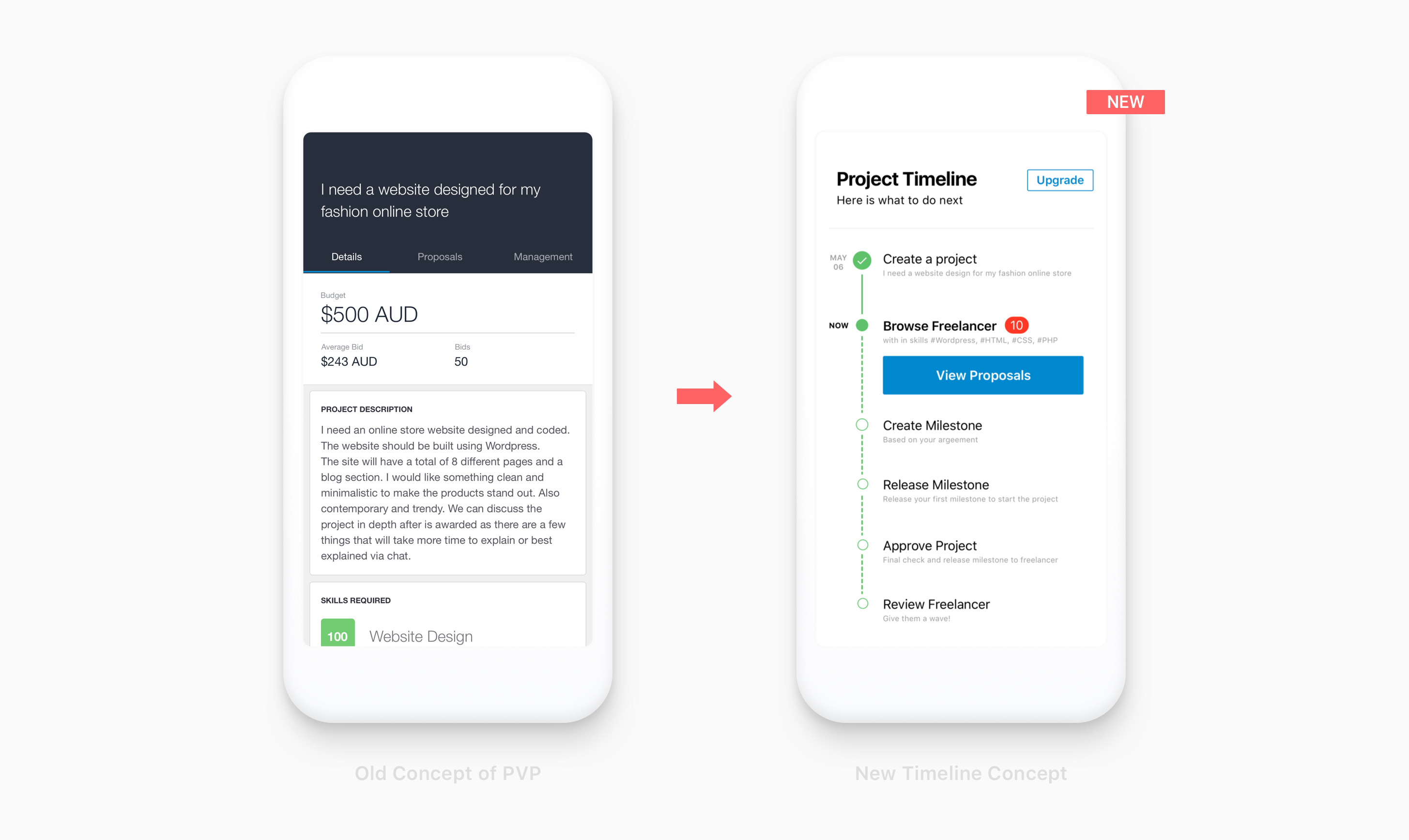 Freelancer Mobile App Design