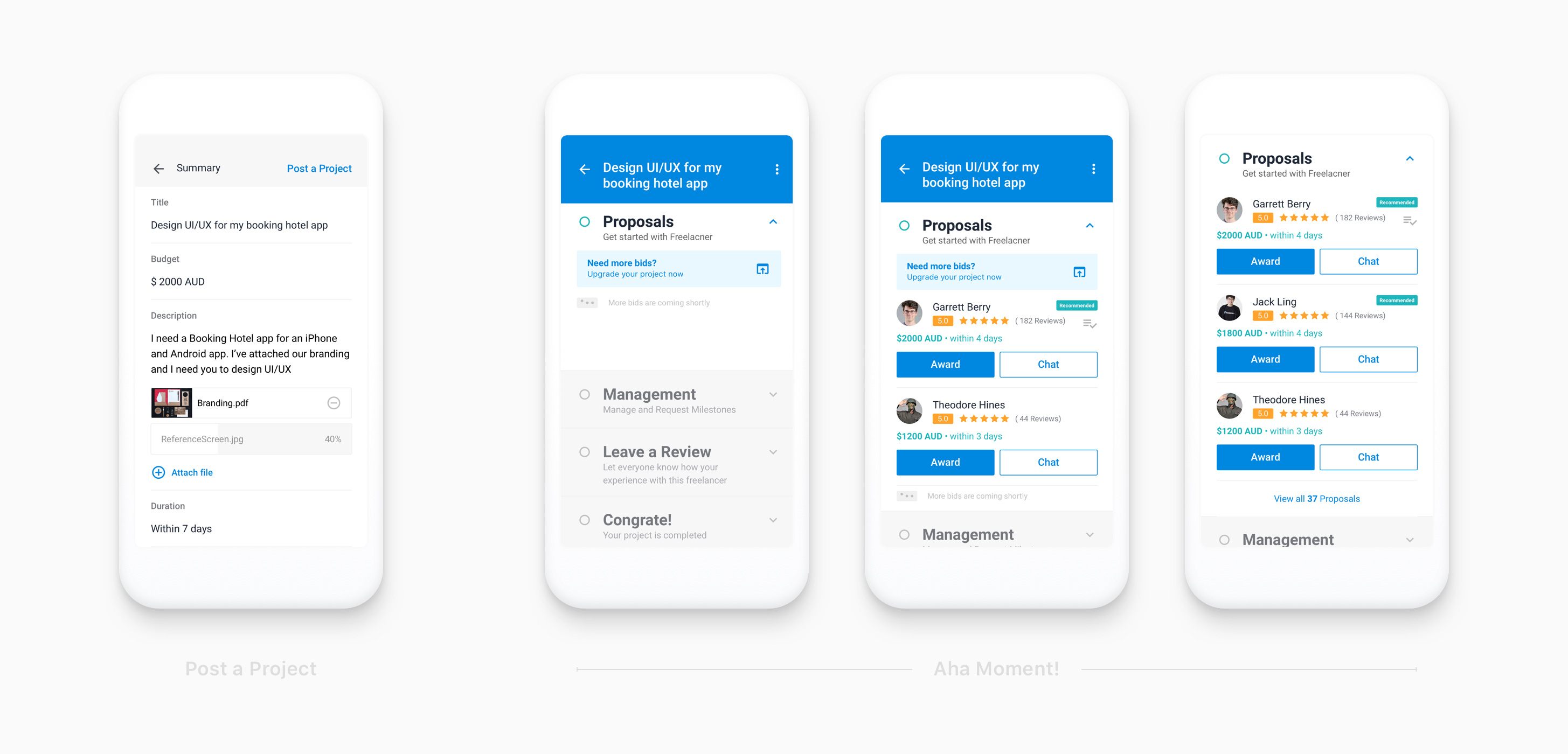 Freelancer Mobile App Design