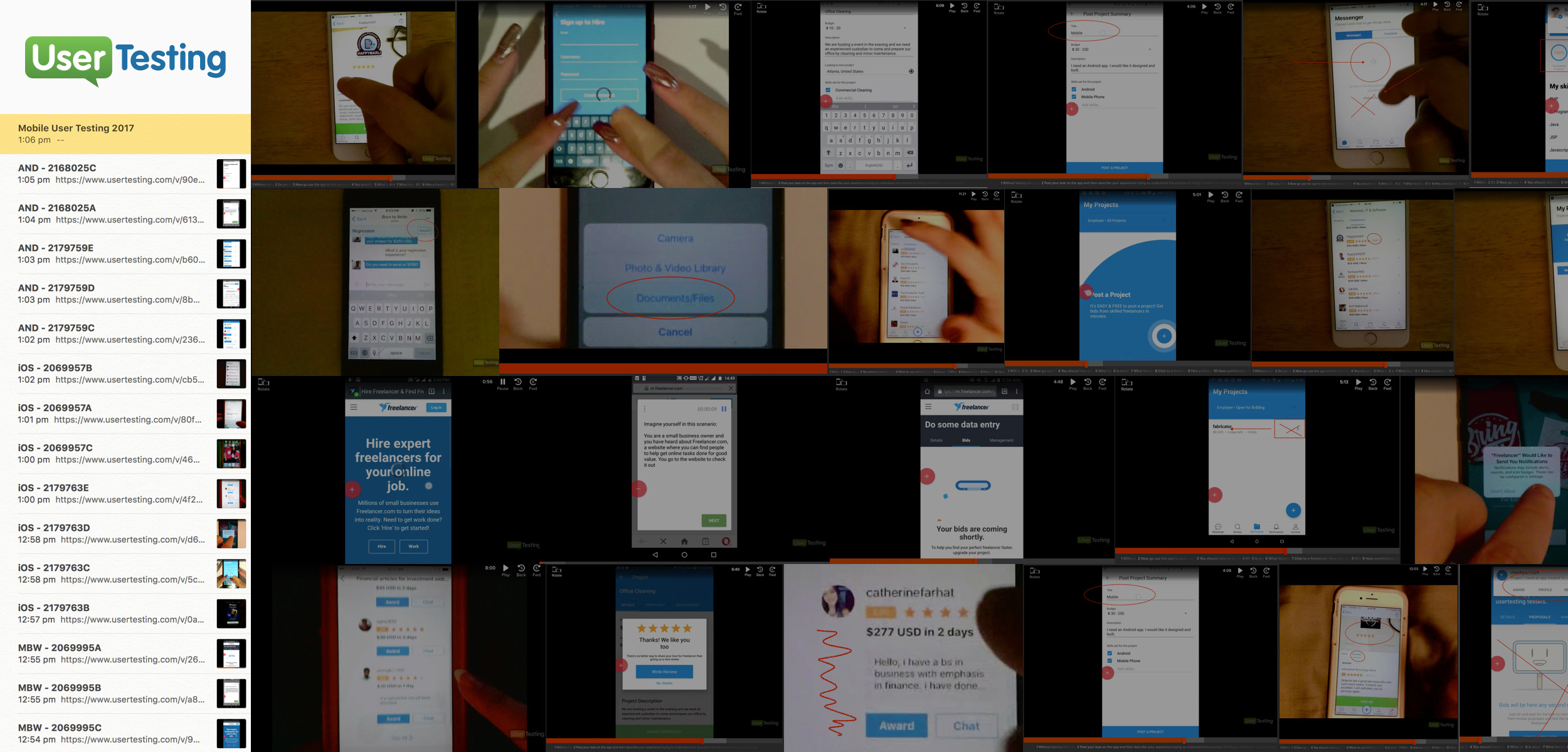 Freelancer Mobile App Design