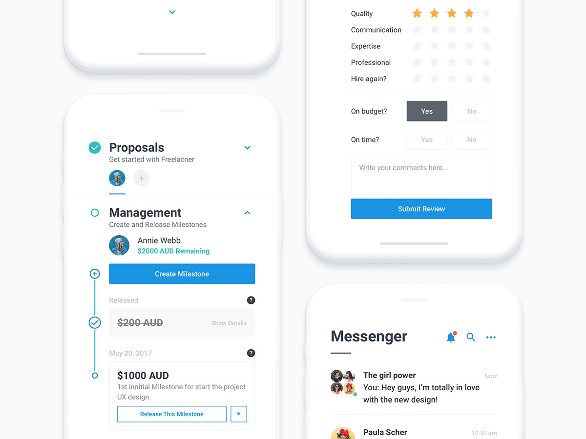 Freelancer Mobile App Design