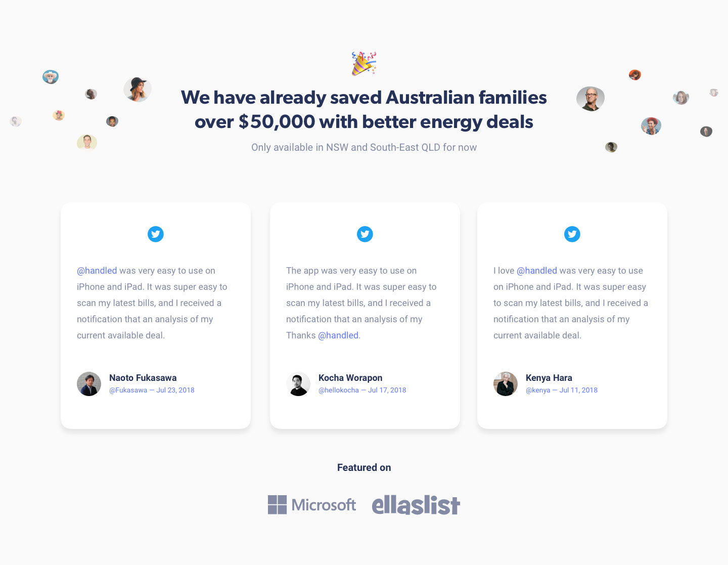 handled landing page