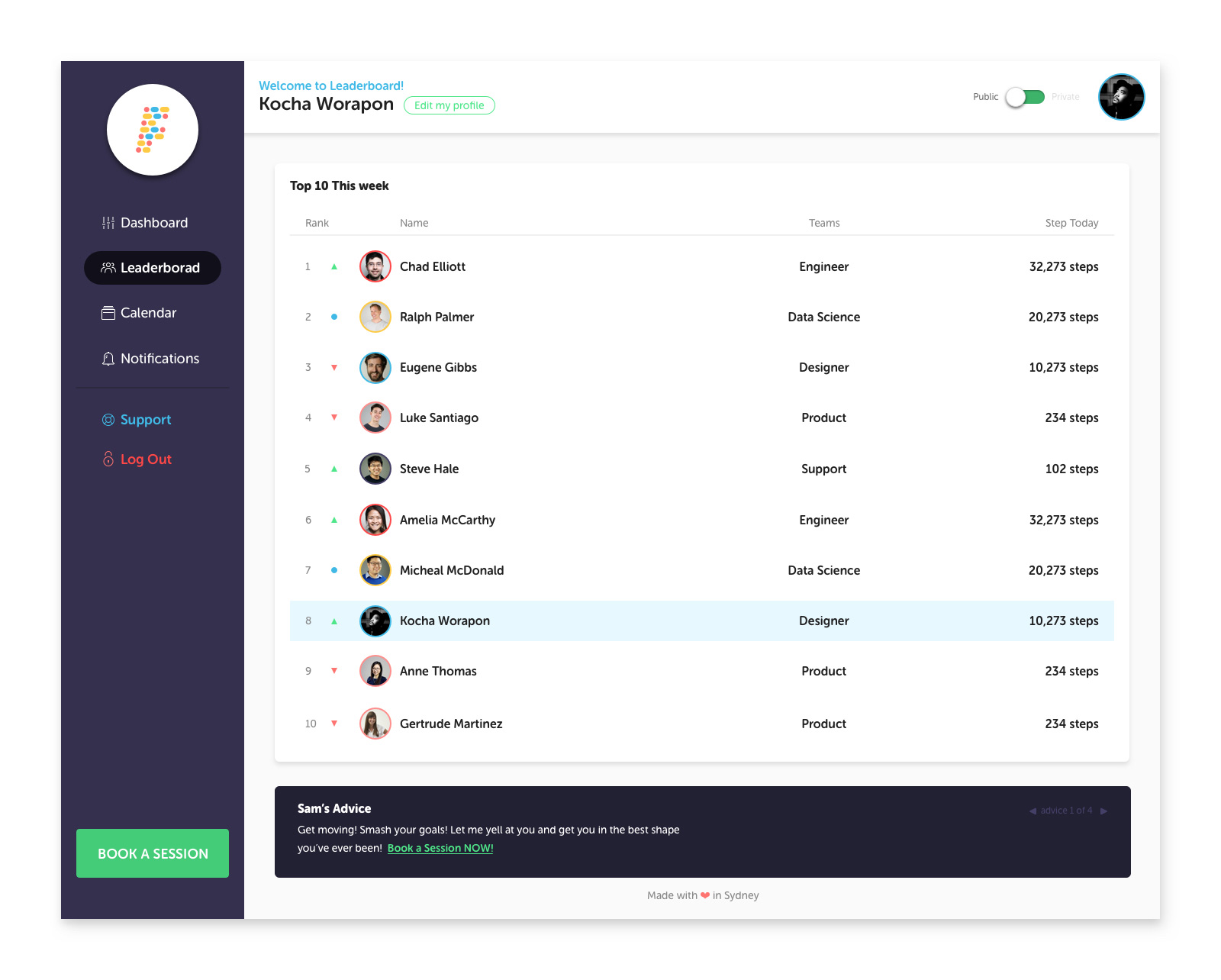 Fitlancer Product Design