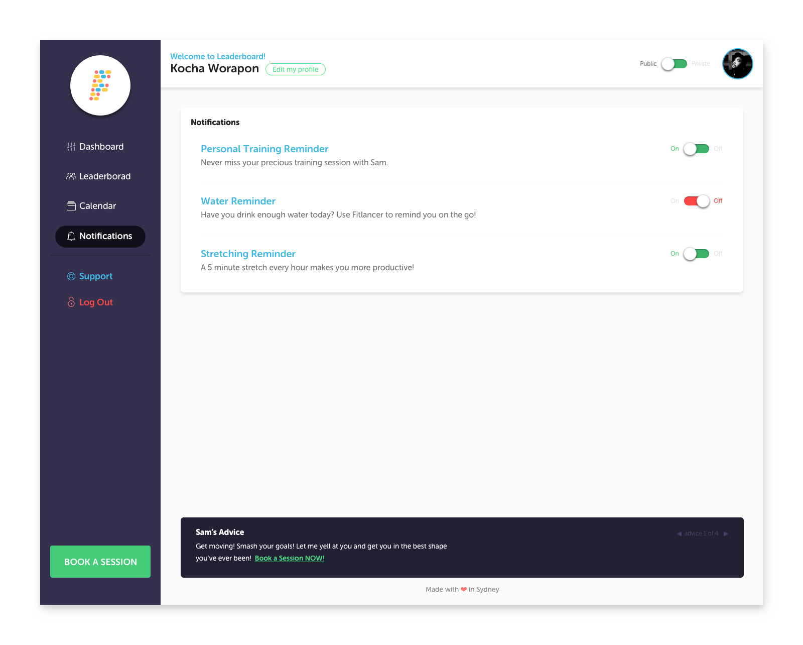 Fitlancer Product Design