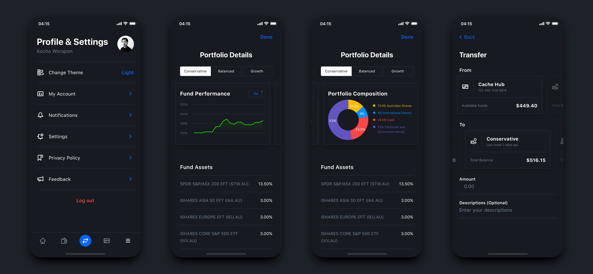 Cache mobile app design