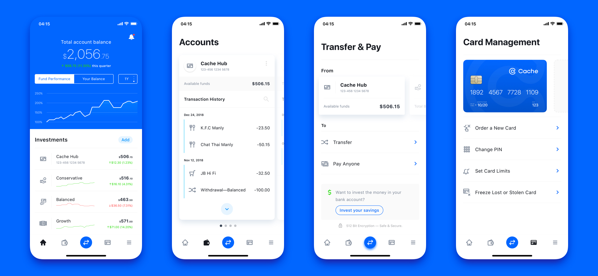 Cache mobile app design