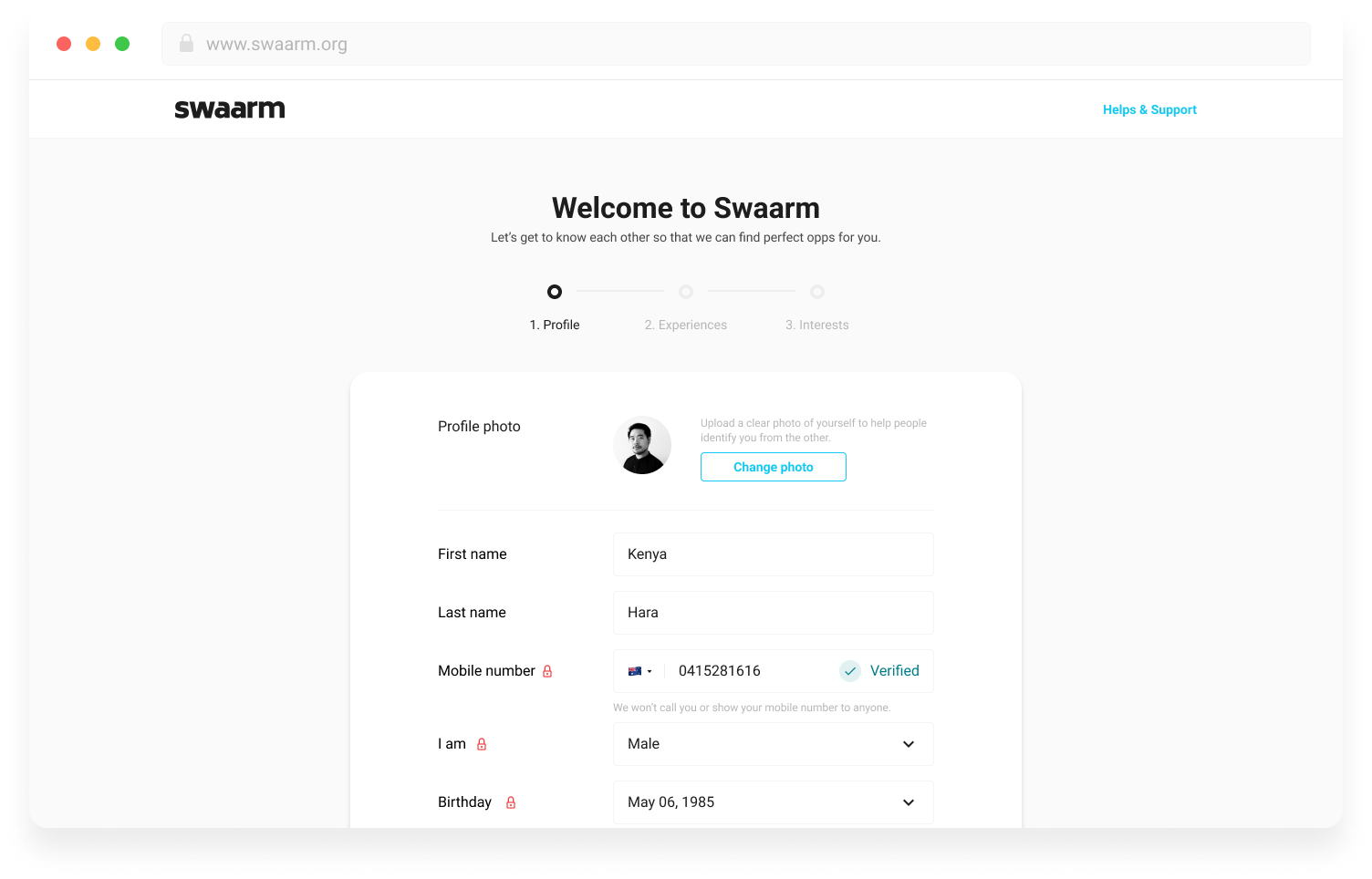 Swaarm Web App Design