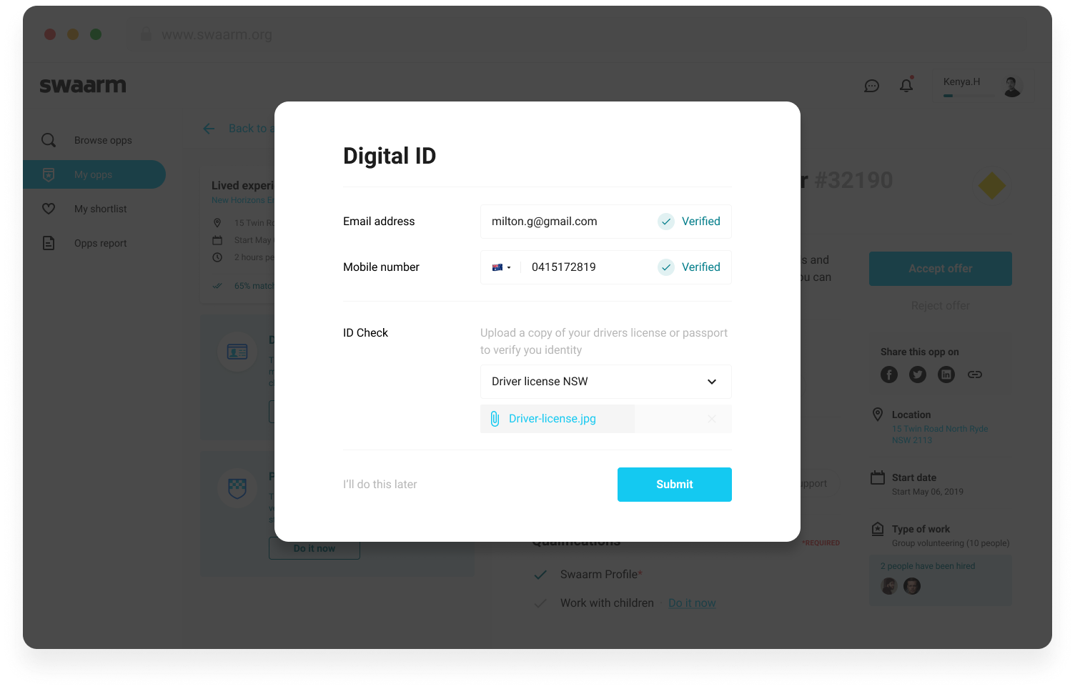 Swaarm Web App Design
