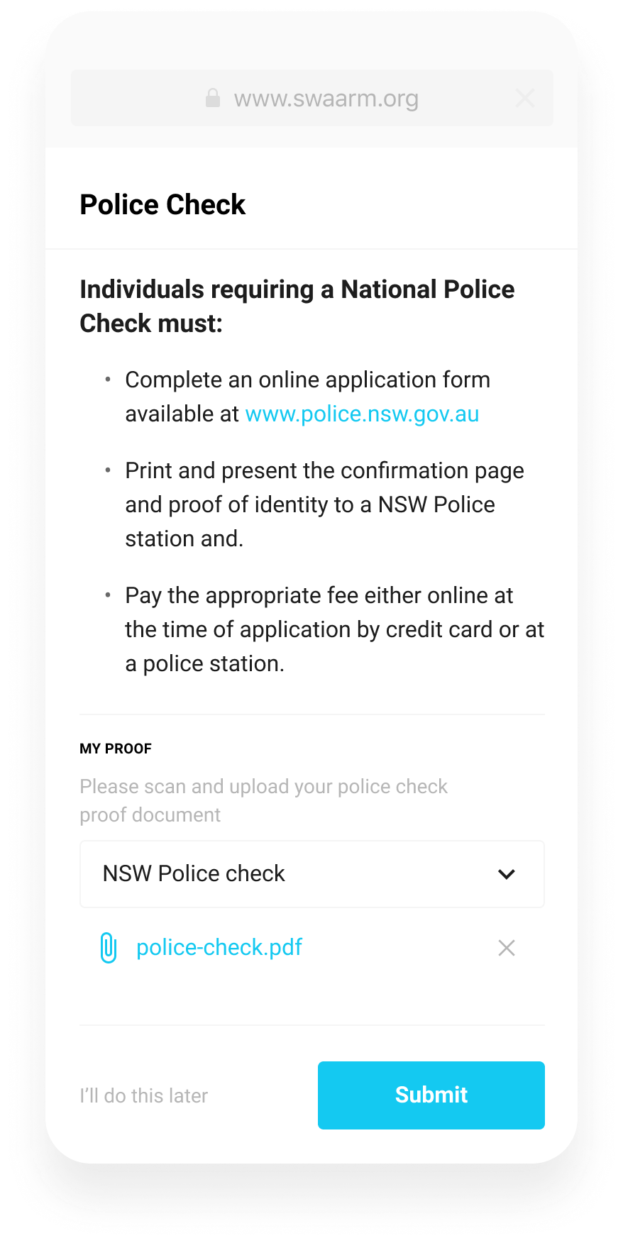 Swaarm Responsive Mobile Web
