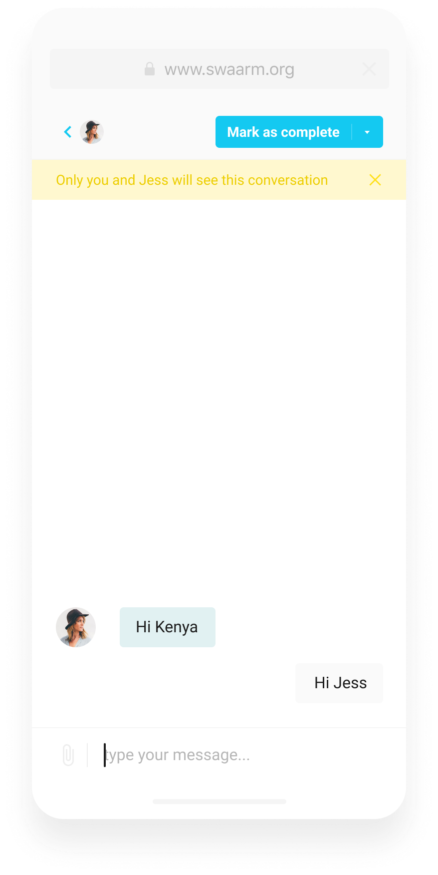 Swaarm Responsive Mobile Web