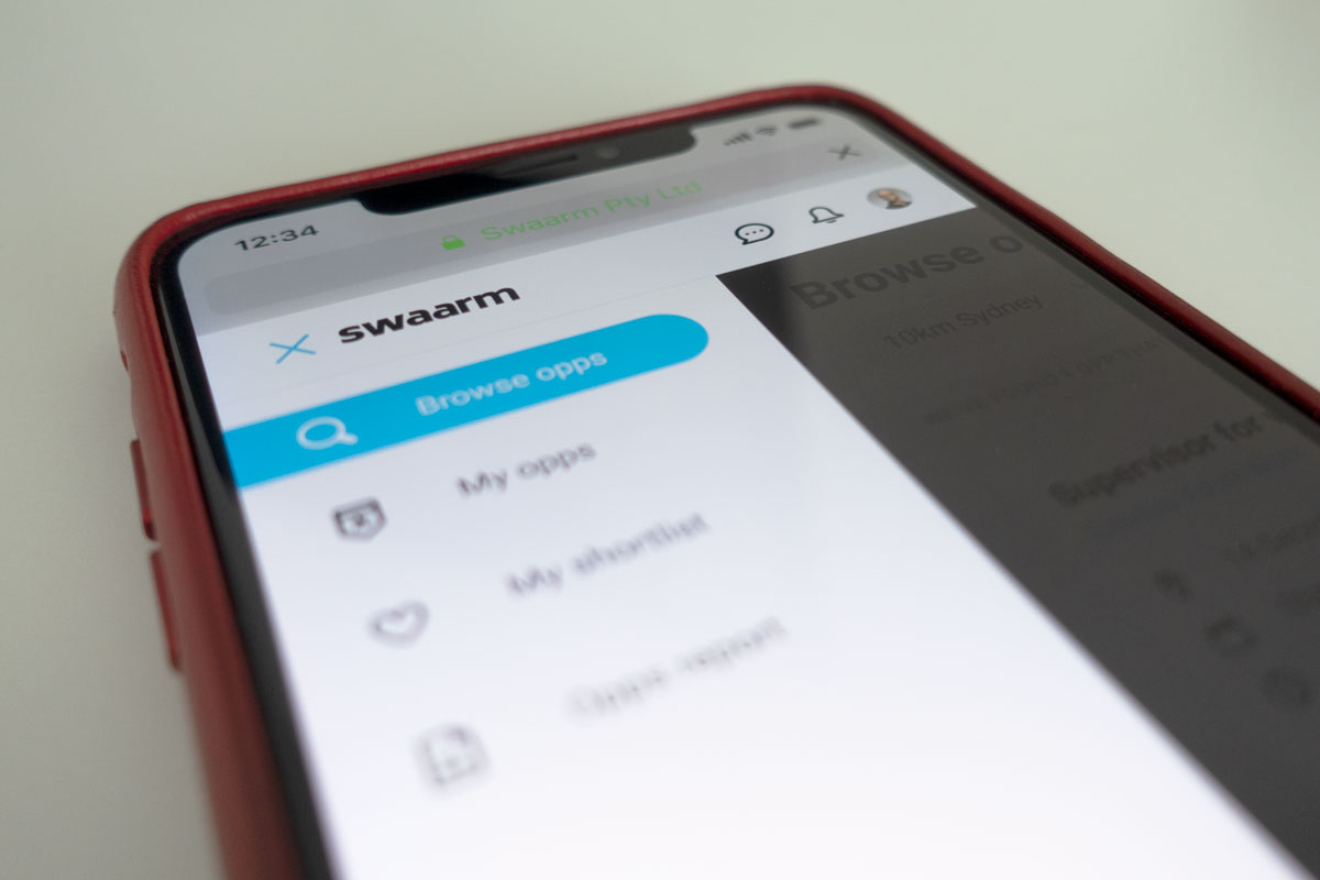 Swaarm mobile responsive design