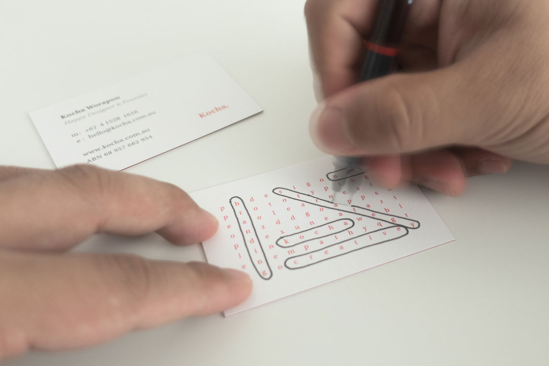 Our first business card