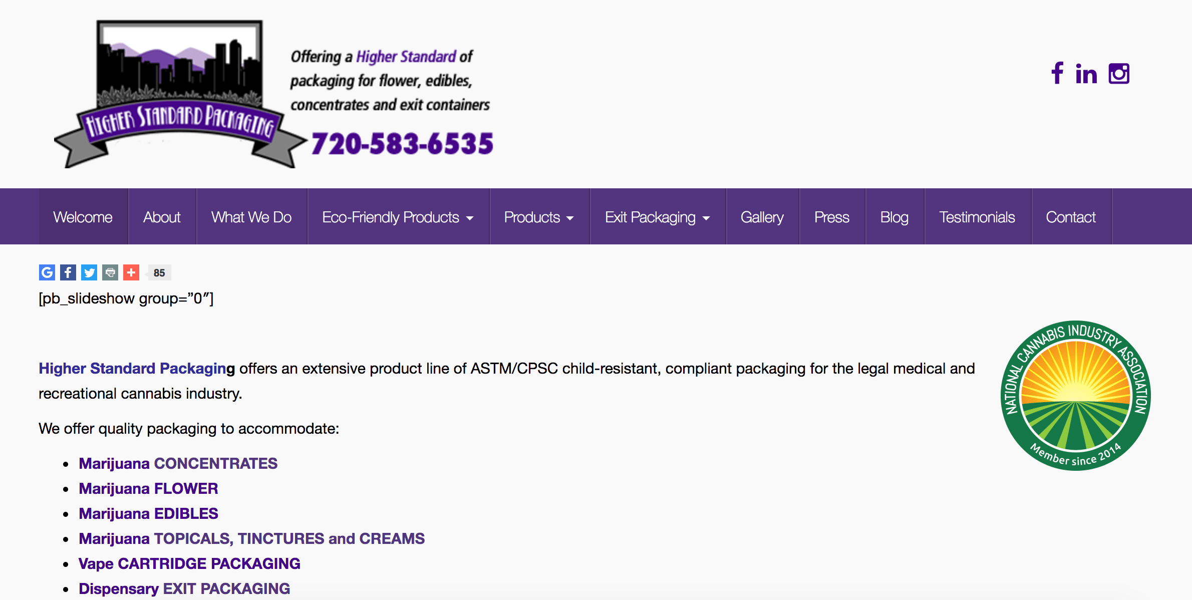Higher Standard website