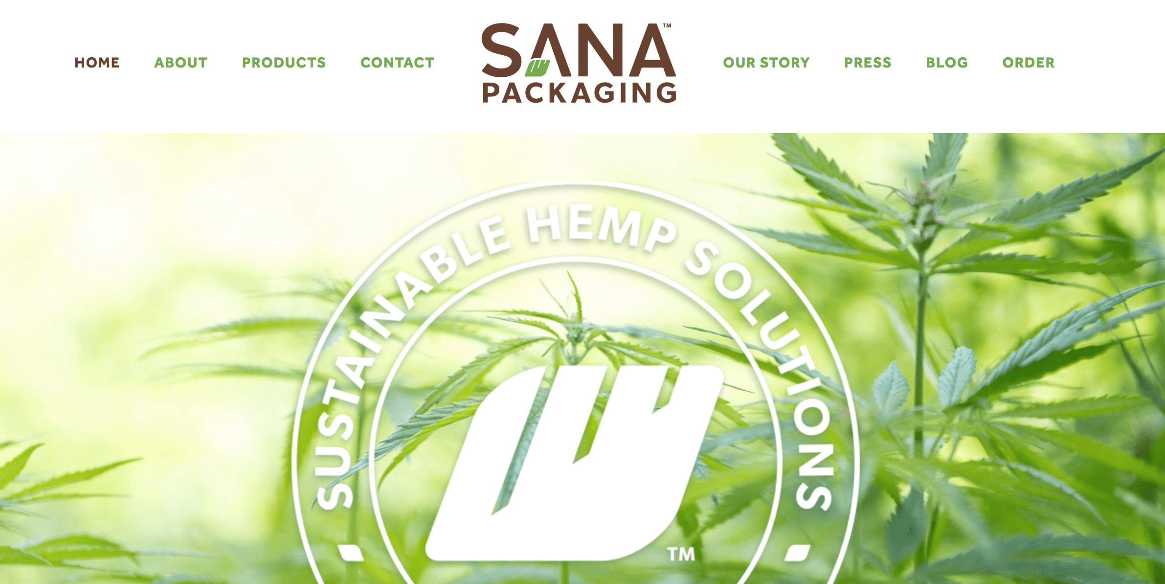 Sana Packaging website