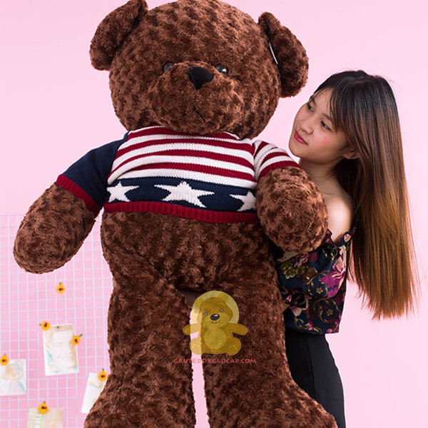 Gấu teddy 1m4 áo len sao