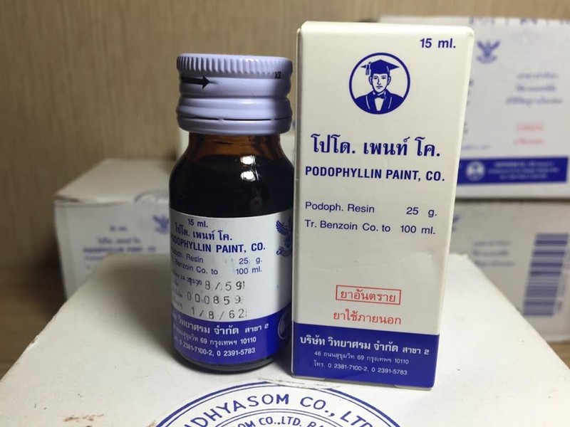 Thuốc Podophyllin 25 đặc trị bệnh sùi mào gà