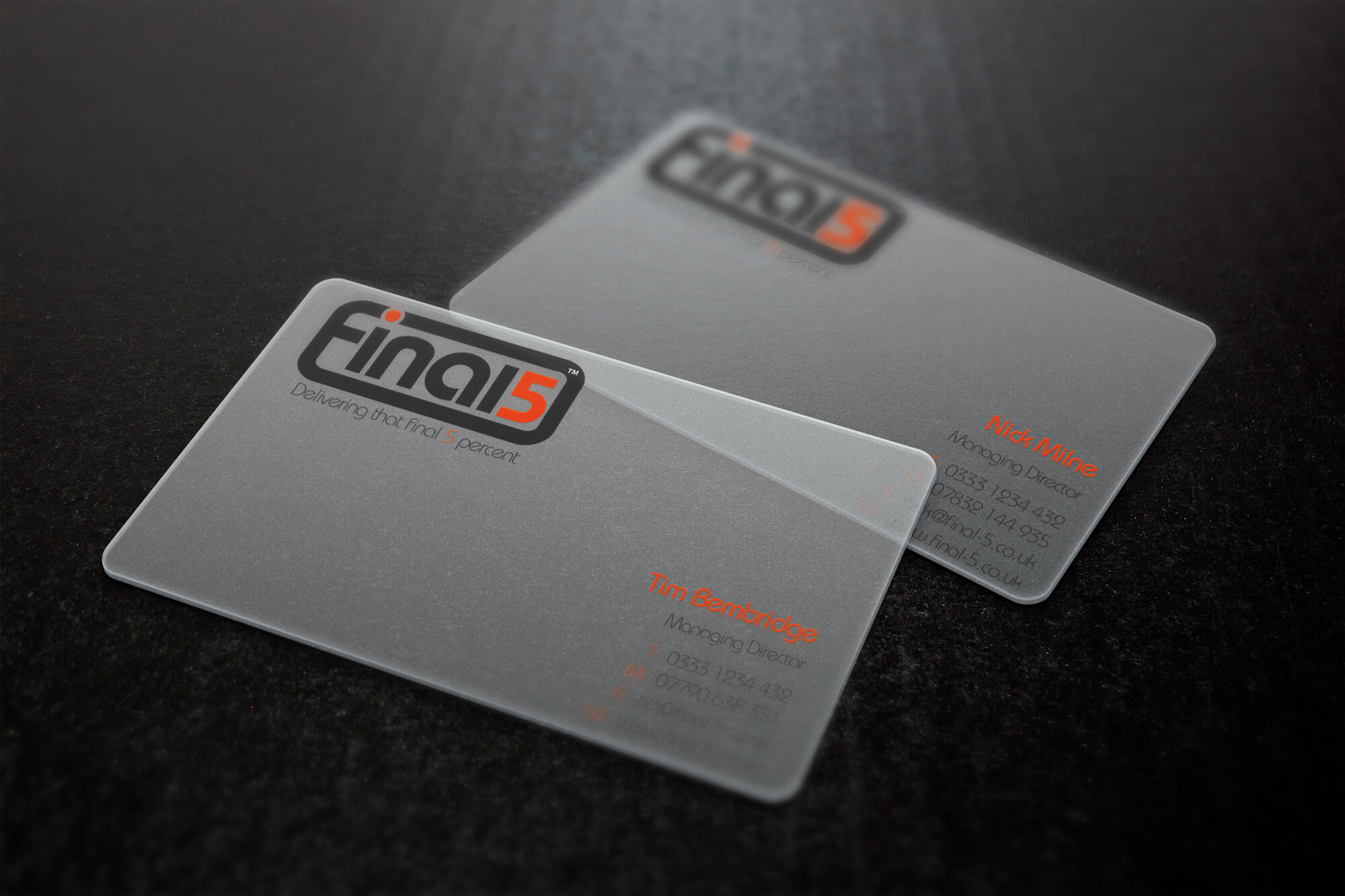 Final 5 Business card design