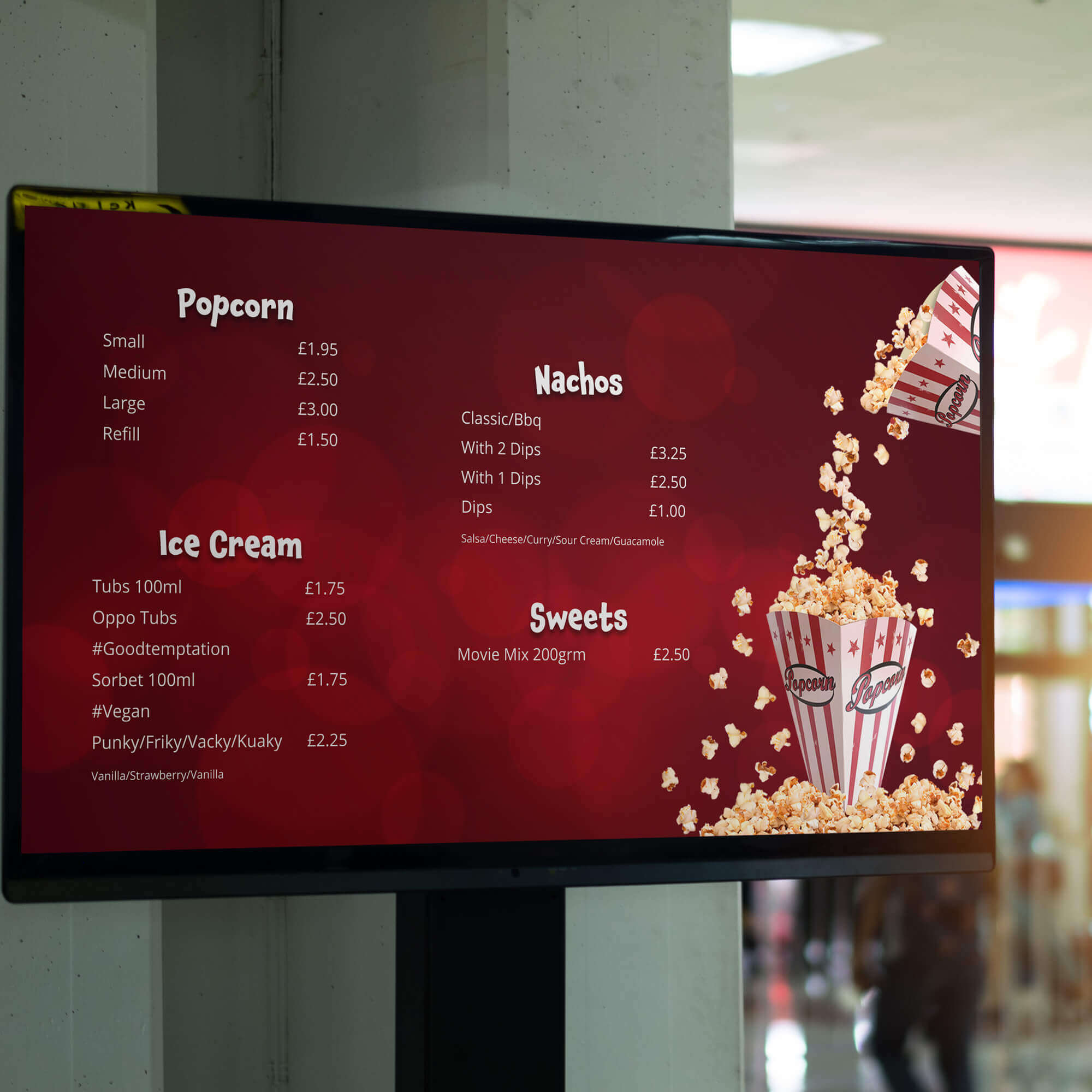 Digital menu design