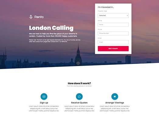 Elementorism London Landing Page Elementorism London Landing Page