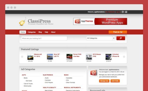 AppThemes ClassiPress Wordpress Themes