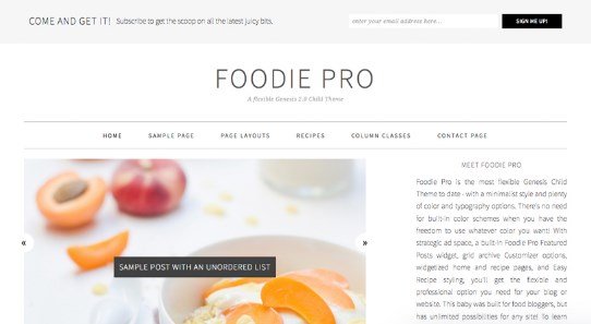 StudioPress Foodie Pro Theme StudioPress Foodie Pro Theme