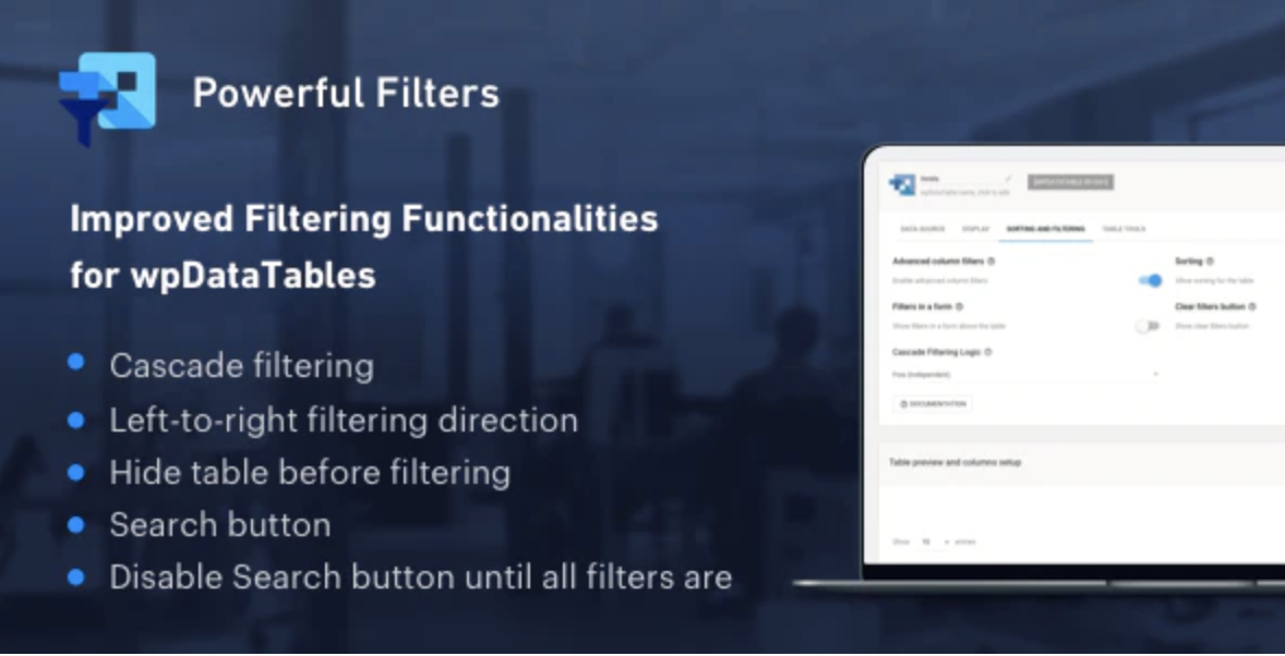Powerful Filters for wpDataTables Powerful Filters for wpDataTables