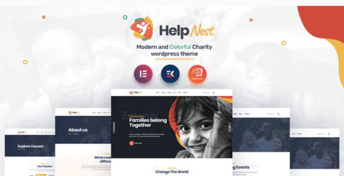Helpnest – Charity Elementor Template Kit Helpnest – Charity Elementor Template Kit