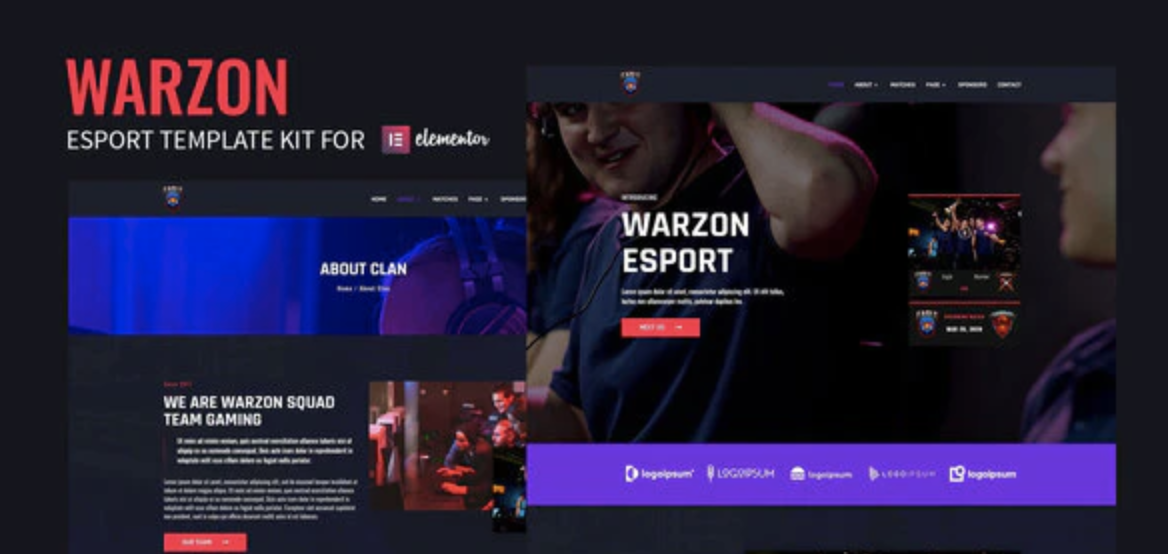 Warzon – Esport Elementor Template Kit Warzon – Esport Elementor Template Kit