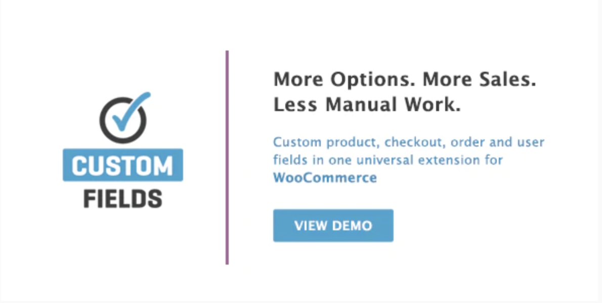 WooCommerce Custom Fields WooCommerce Custom Fields