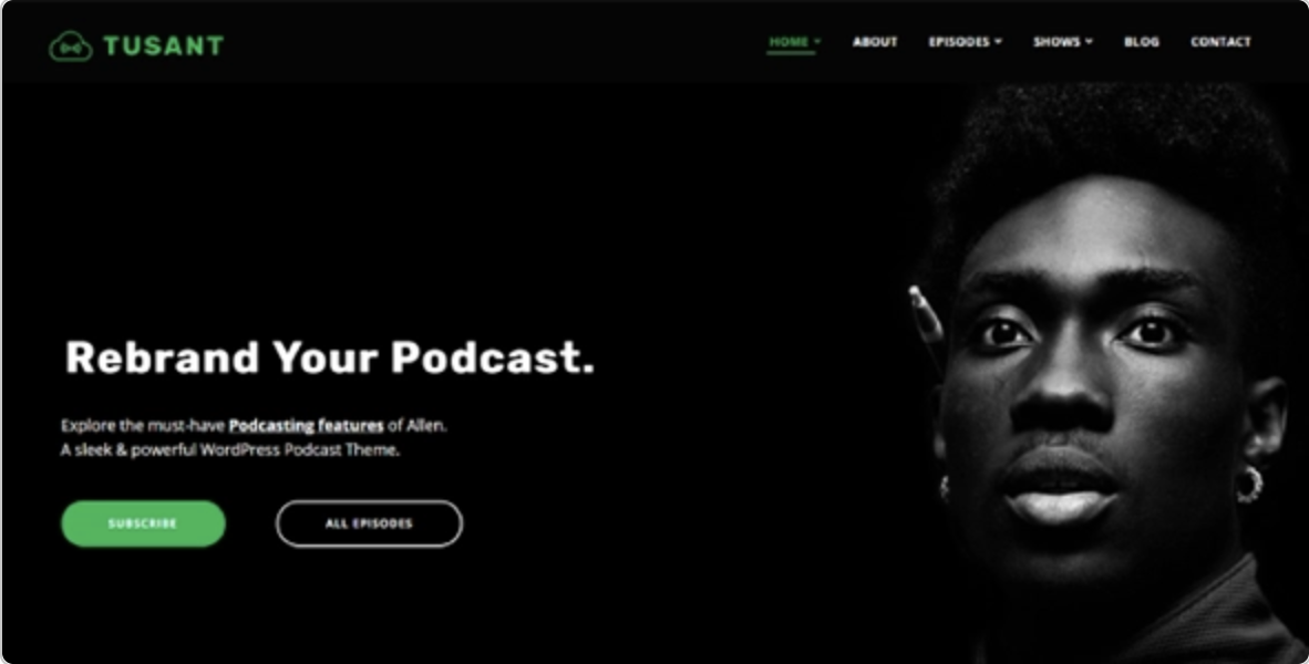 Tusant Podcasting WordPress Theme