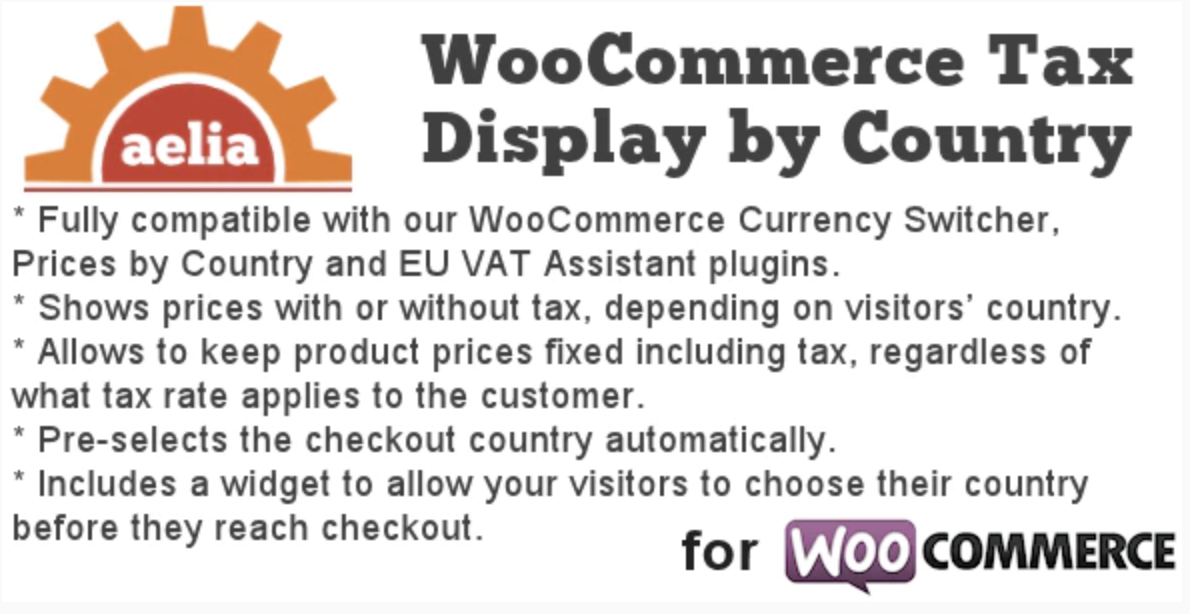 Aelia Tax Display by Country for WooCommerce