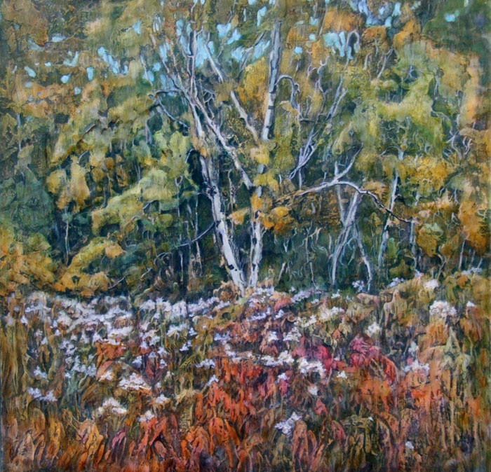 Poplar in a September Field