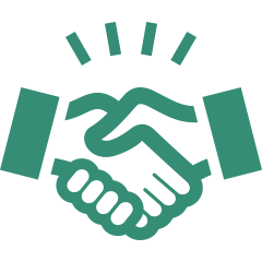 green handshake icon