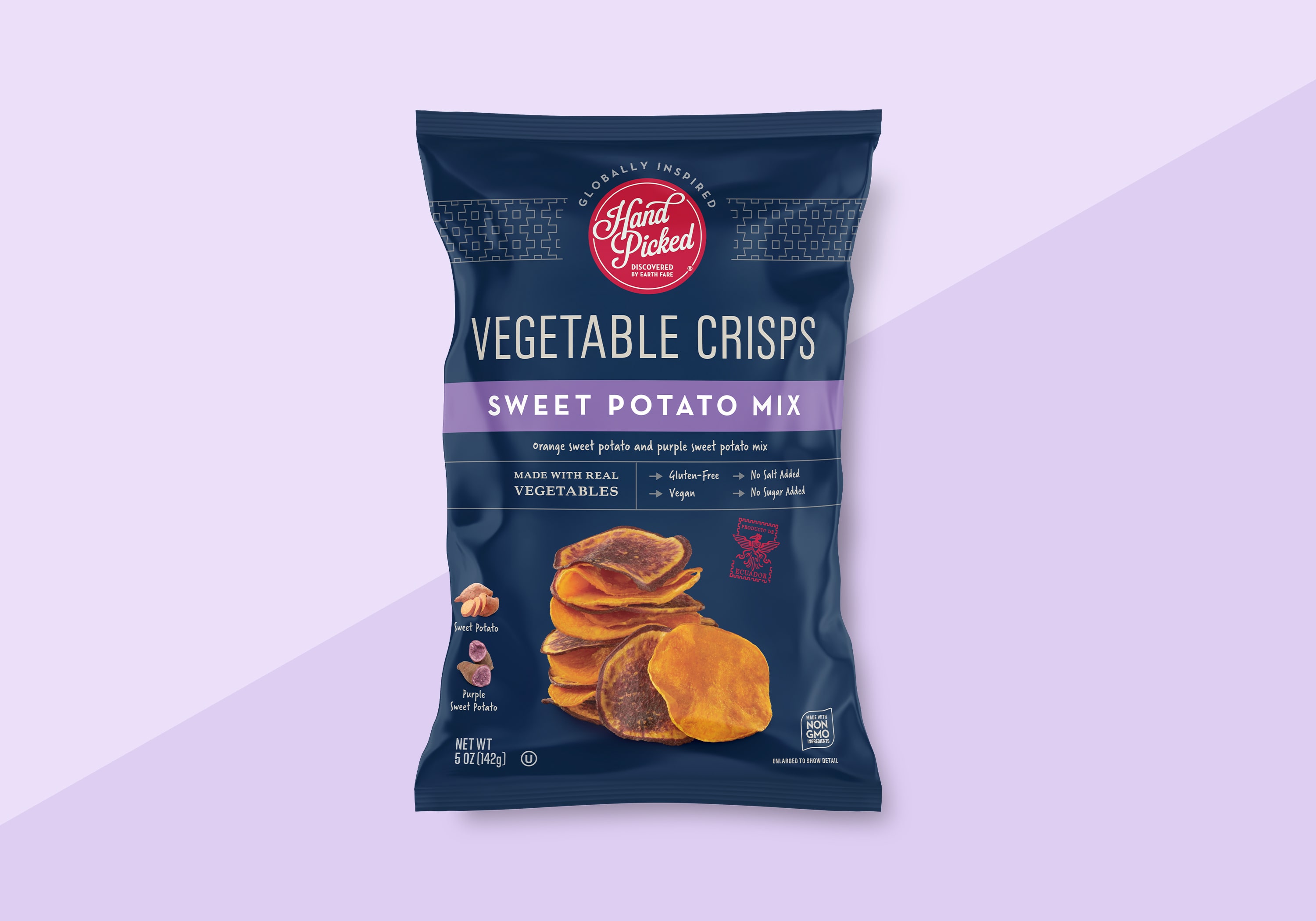 Packaging Design for Earth Fare HandPicked Vegetable Chips