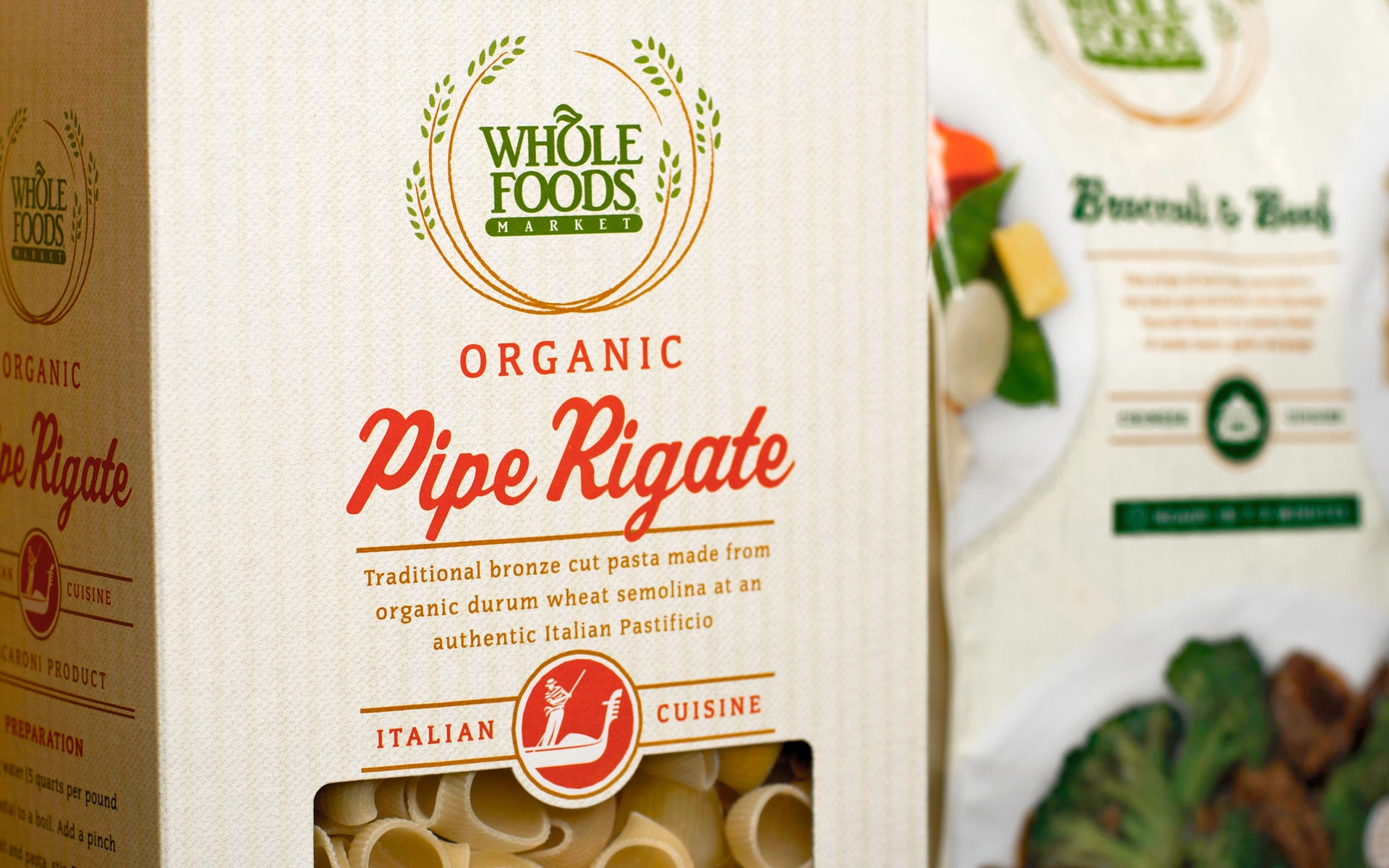 Whole Foods Market pasta packaging design
