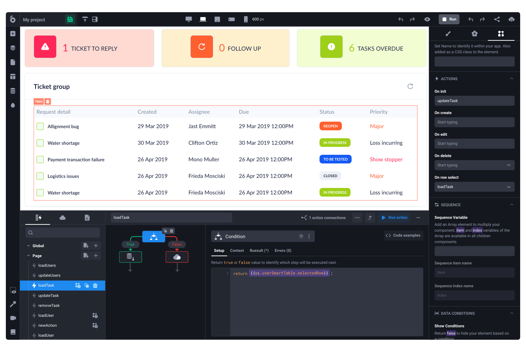 Create your internal tool with an intuitive UI builder