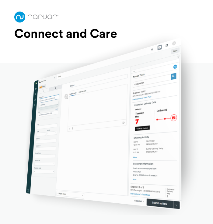 Narvar Connect And Care App Integration With Zendesk Support