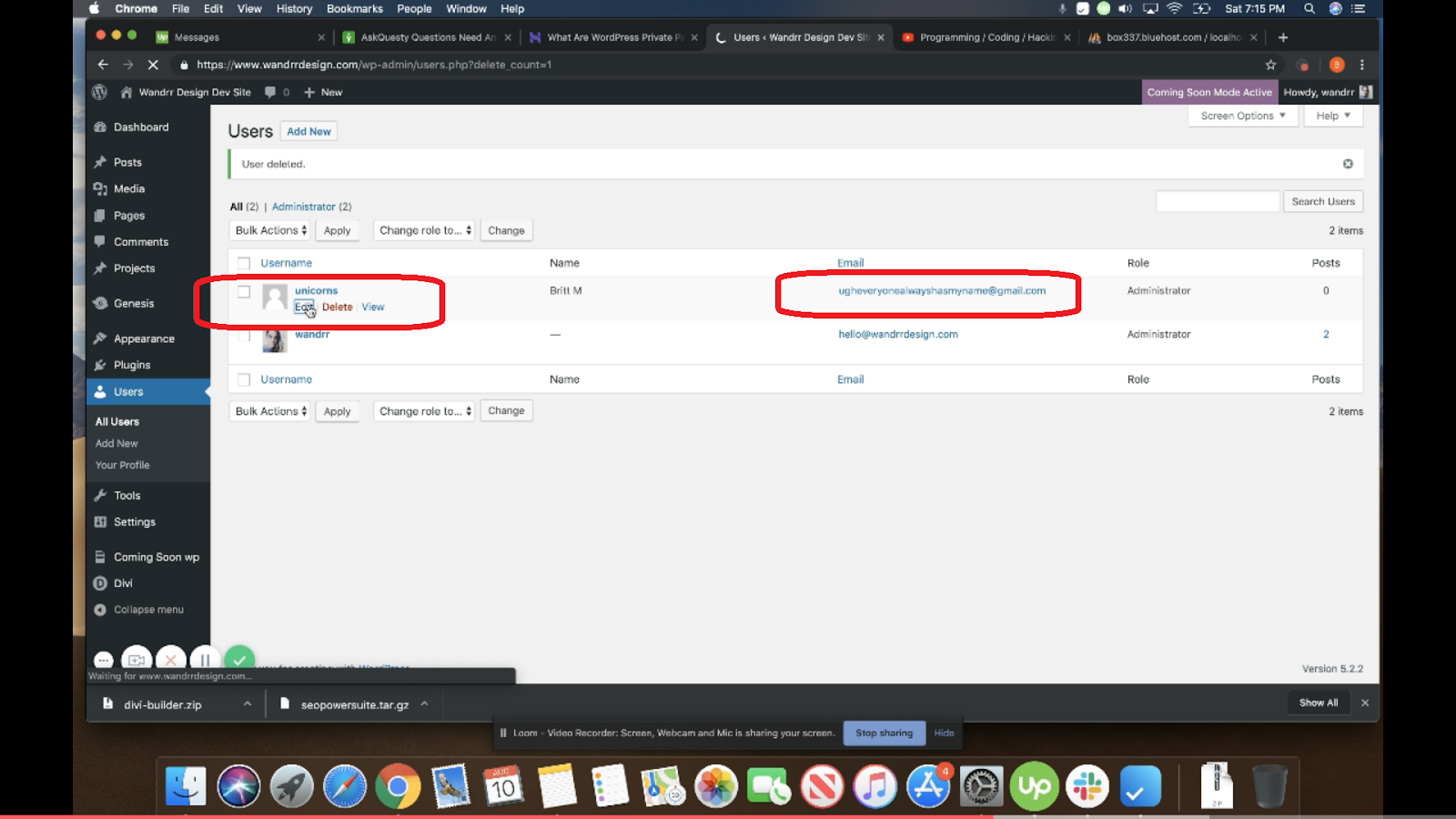 After transferring all contents to your new user, you can now change your email.