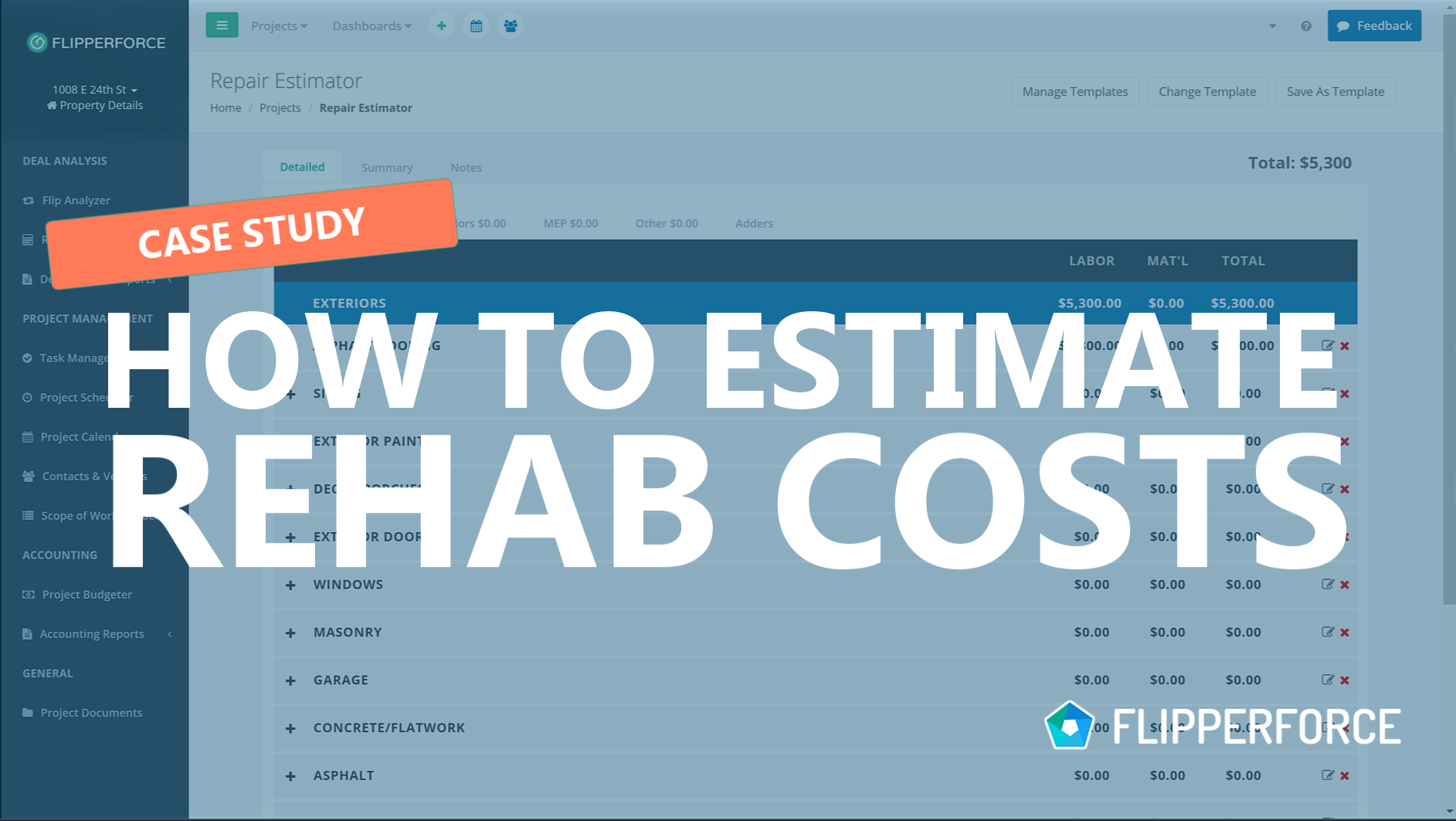 How to Estimate Rehab Costs Case Study
