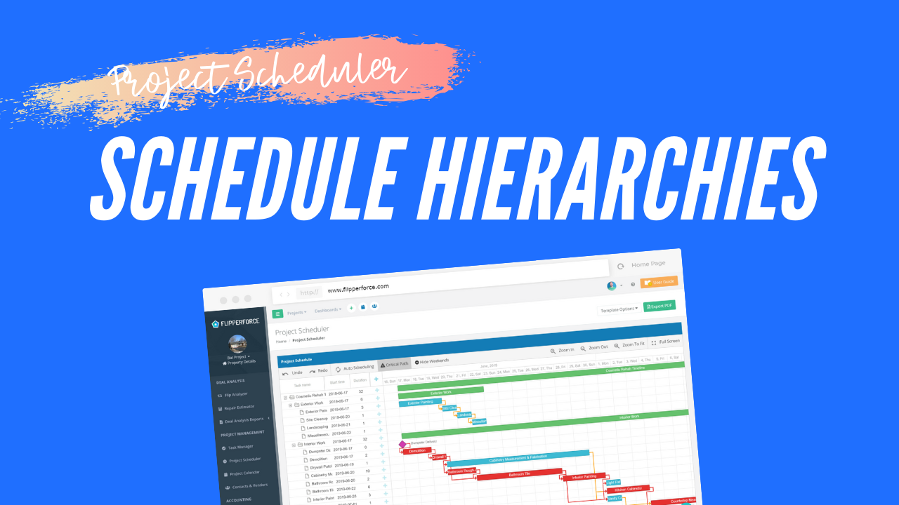 Creating Schedule Hierarchies & Grouping Tasks