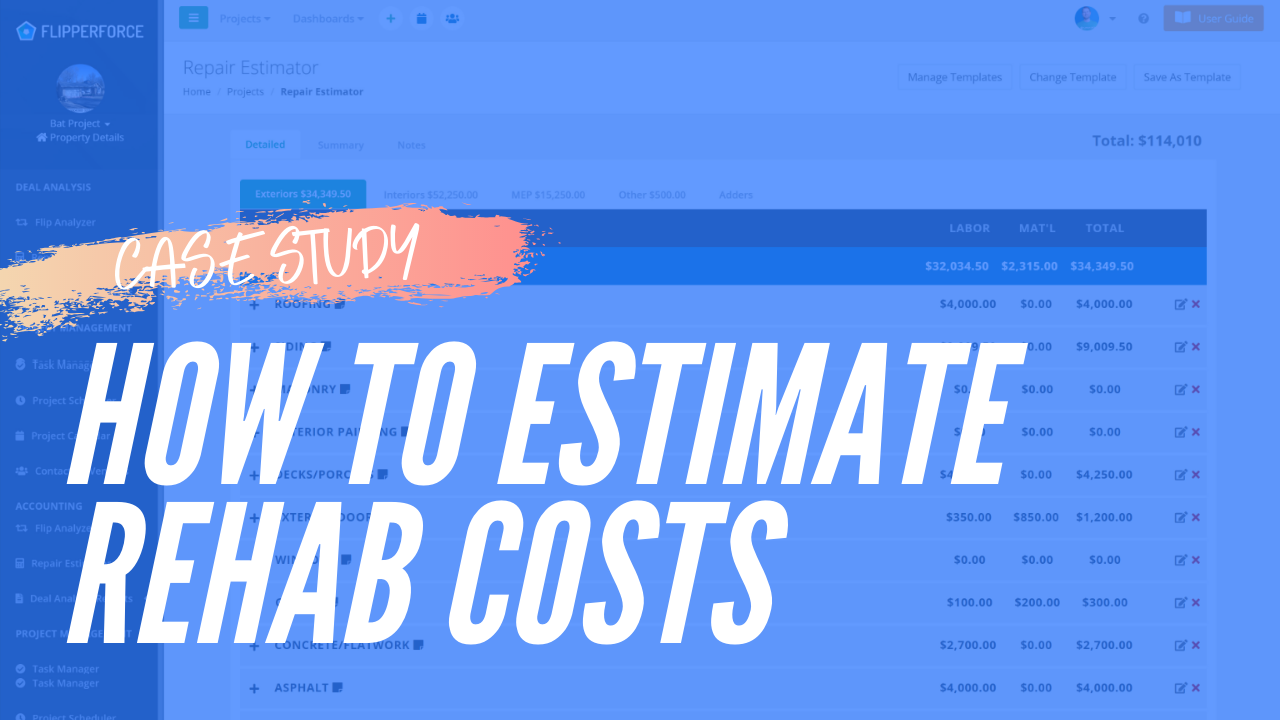 How to Estimate Rehab Costs Case Study