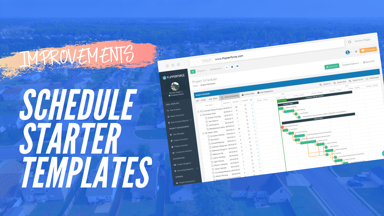 Schedule Template Loading Improvements!