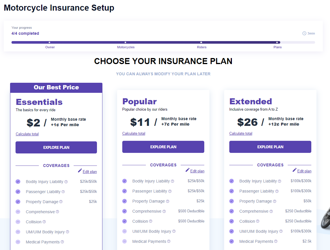 a sample image of how our policy pricing looks like