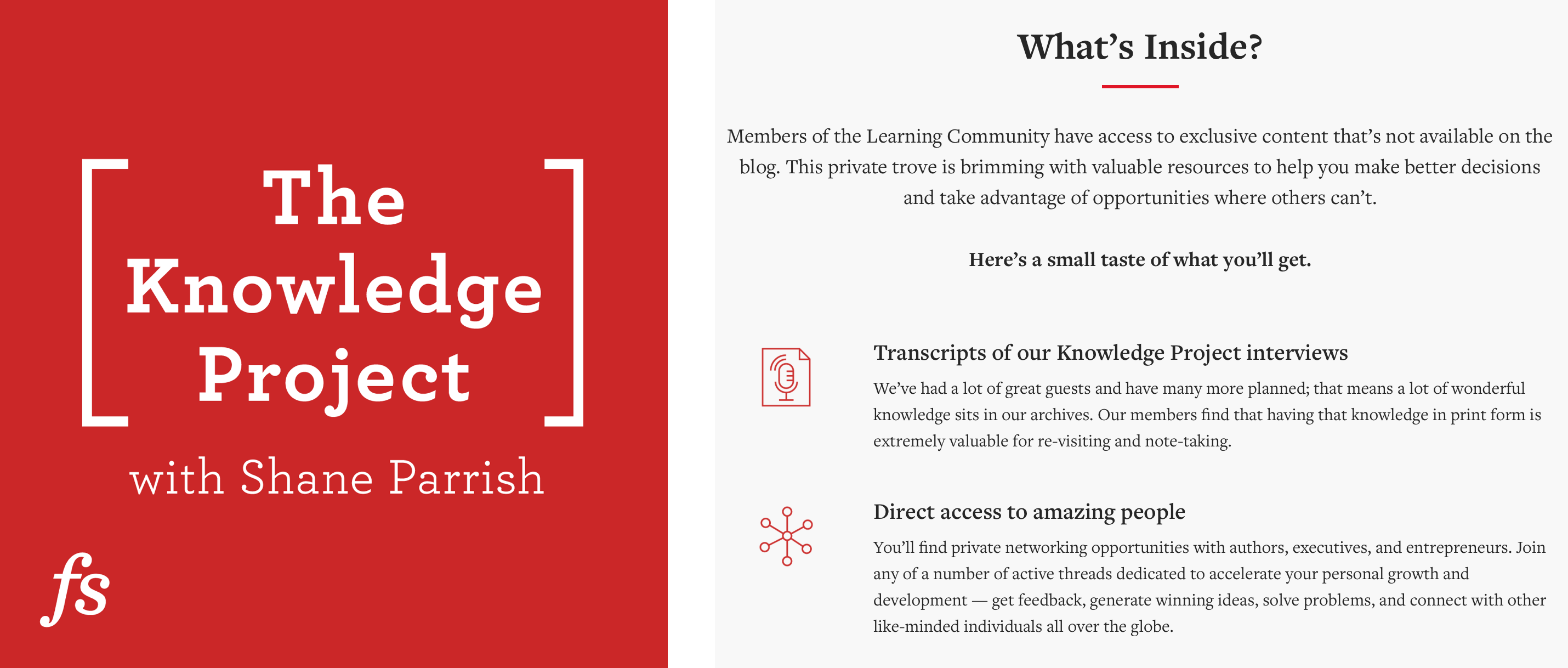 Podcast Artwork from "The Knowledge Project with Shane Parrish"