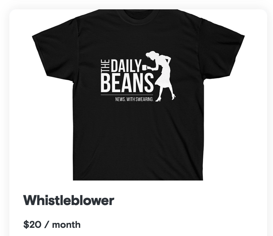 merchandise as a podcast subscriber bonus