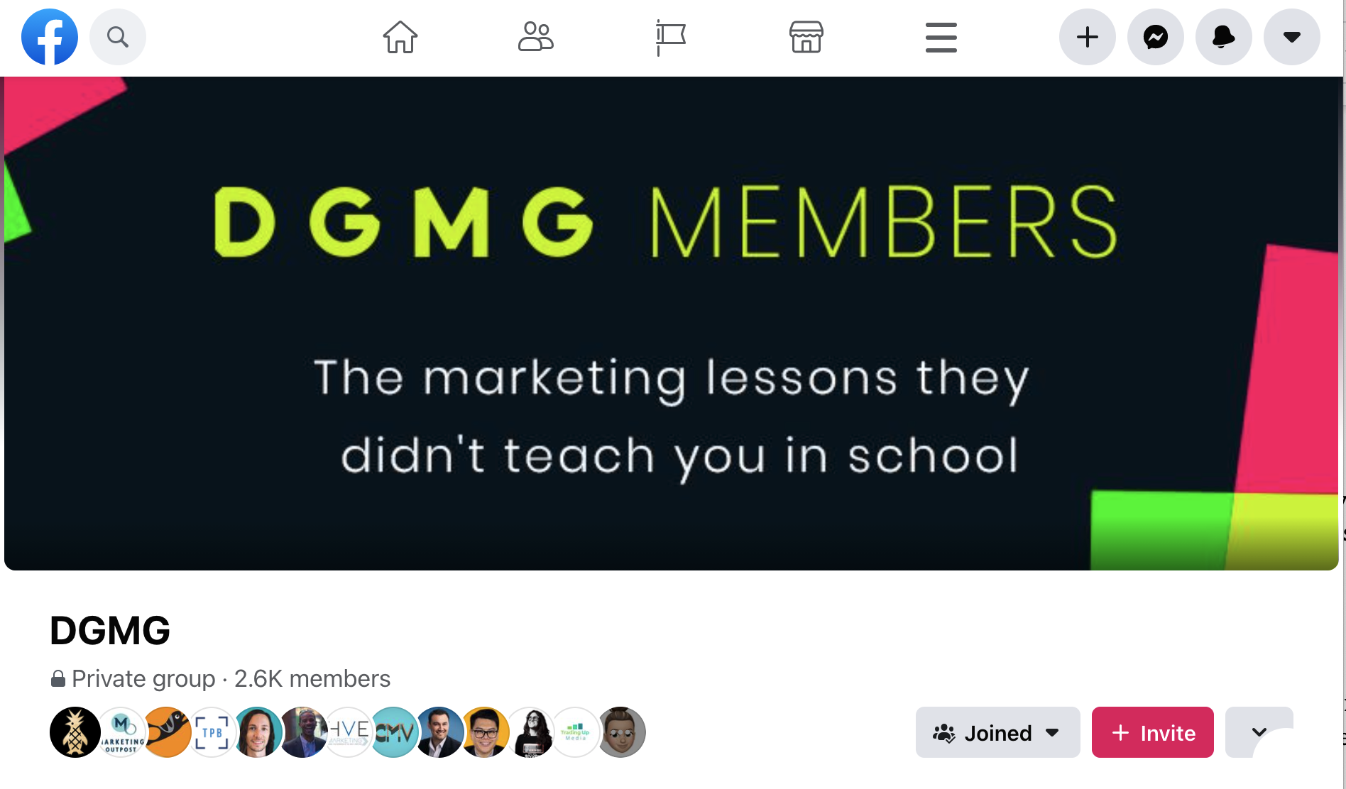 Private community through Facebook