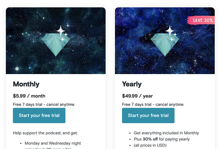 podcast subscription plans for Get Sleepy